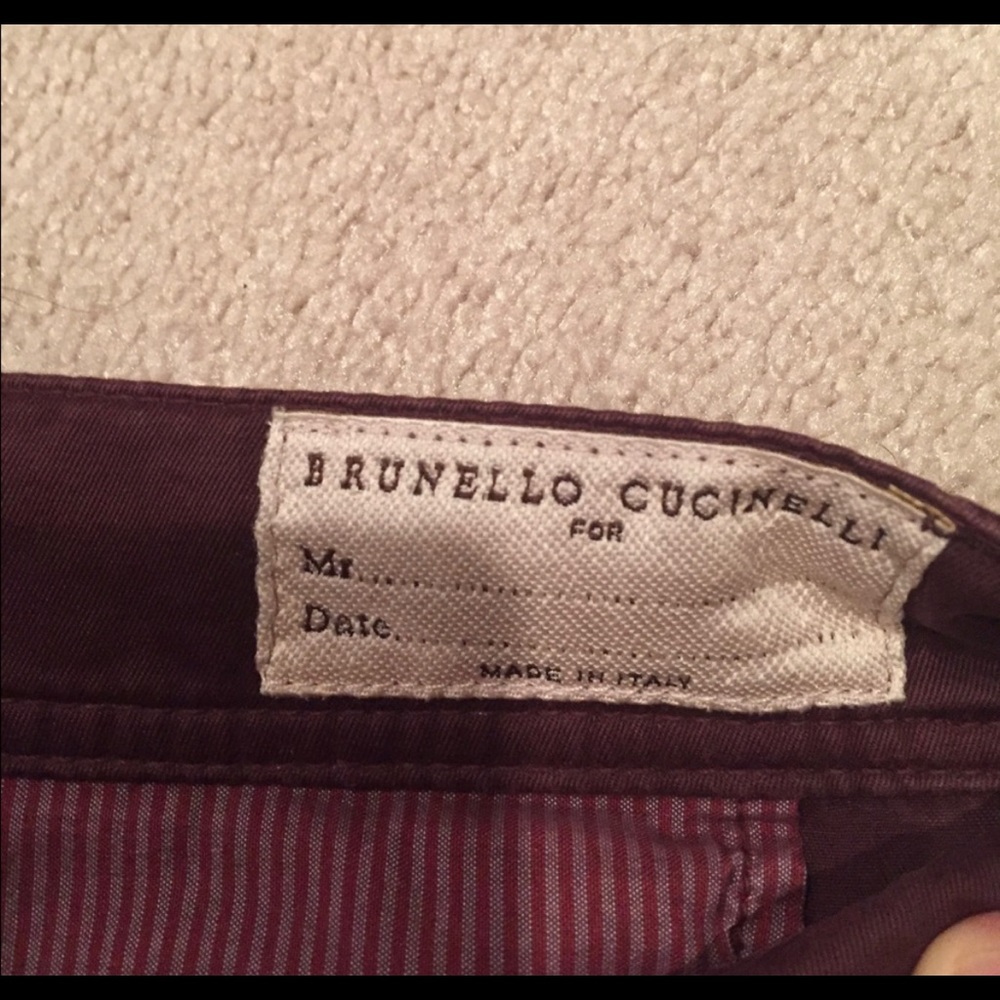 Brunello Cucinelli Burgundy Chino 54 IT